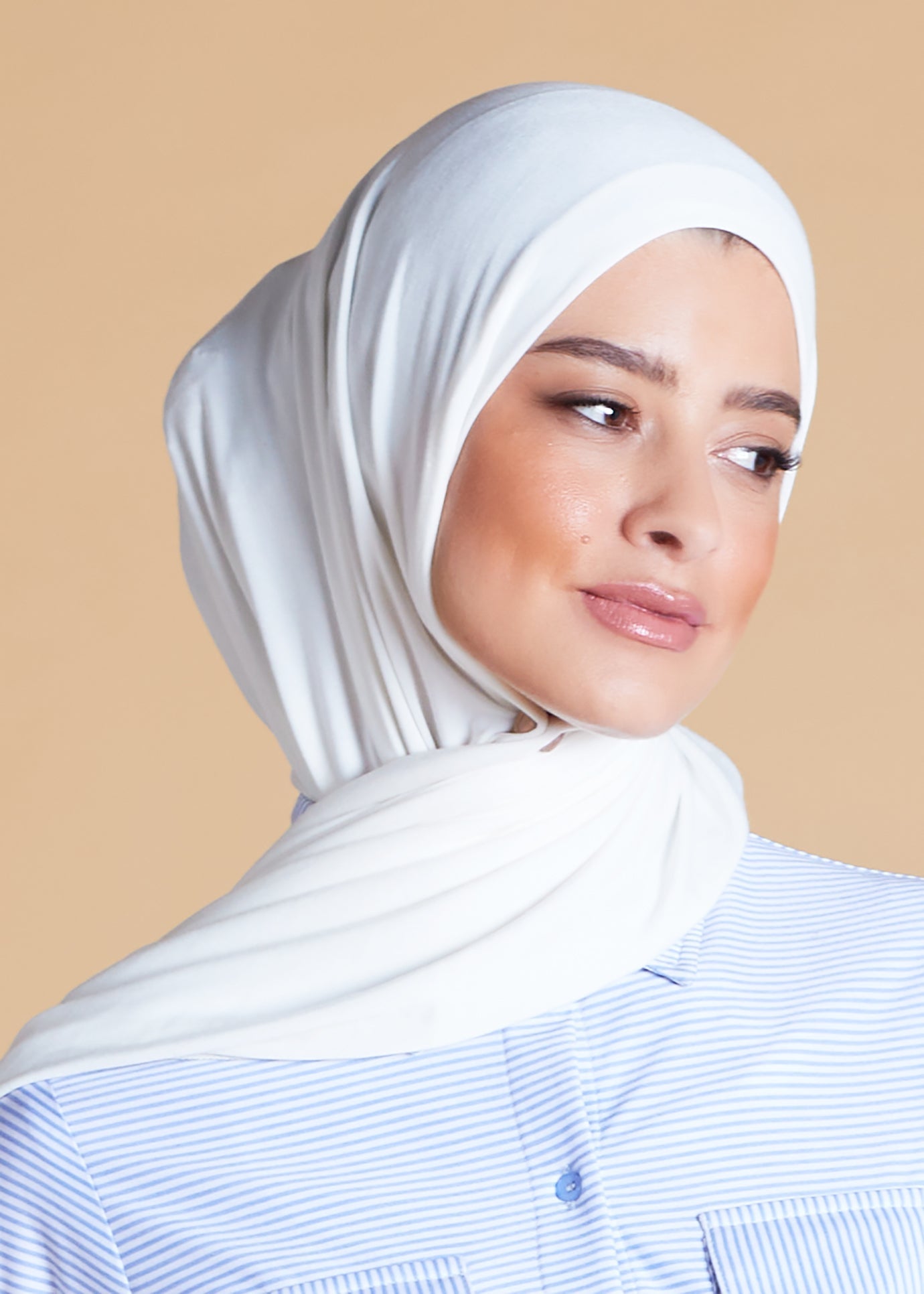 Premium Jersey Hijab White