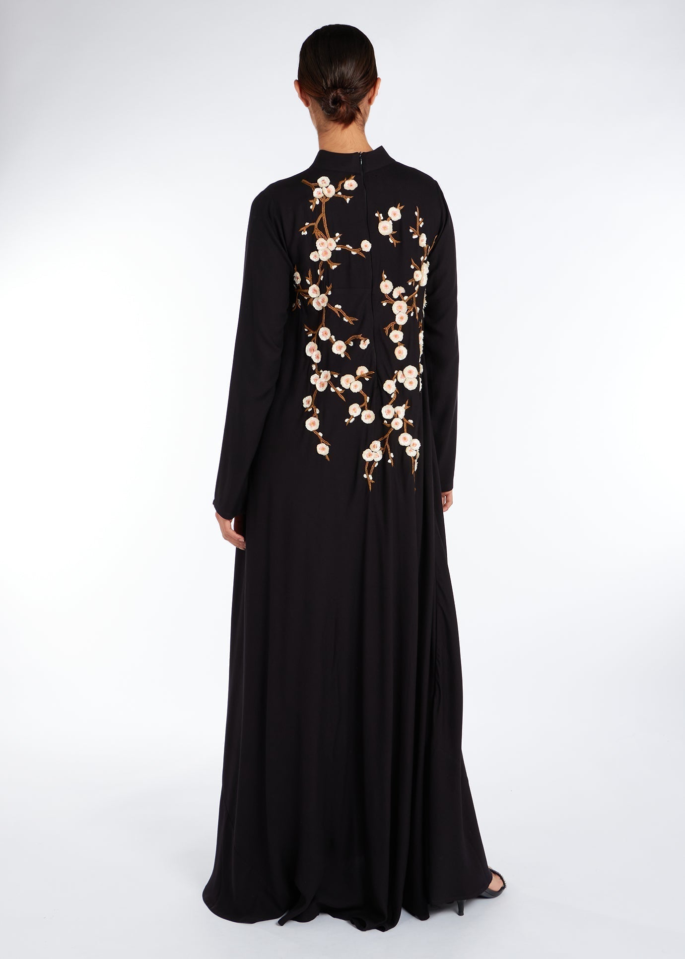 Frangipani Abaya Black