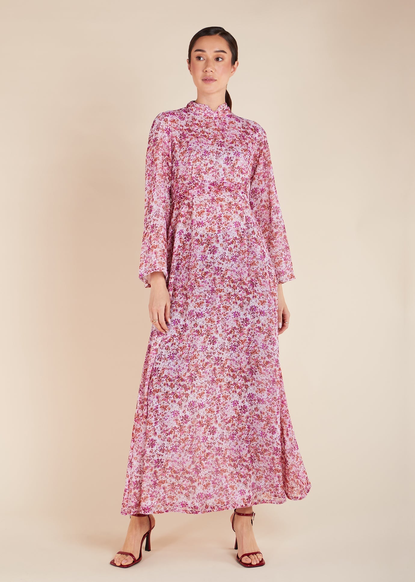 Rose Spray Maxi Dress - Final Sale