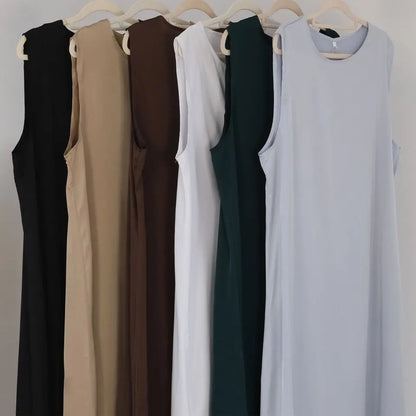 Satin Sleeveless Abaya Inner