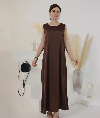 Satin Sleeveless Abaya Inner