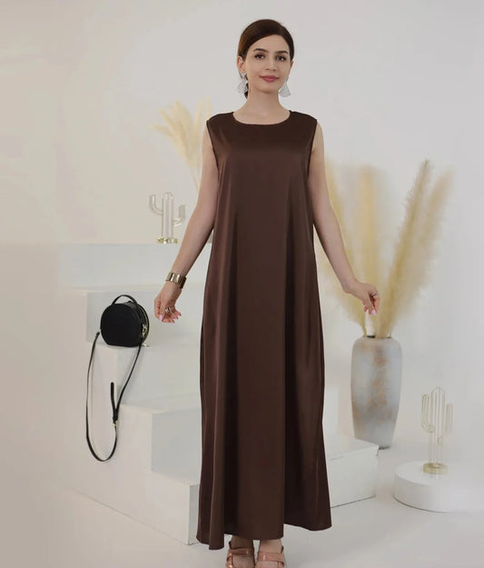 Satin Sleeveless Abaya Inner