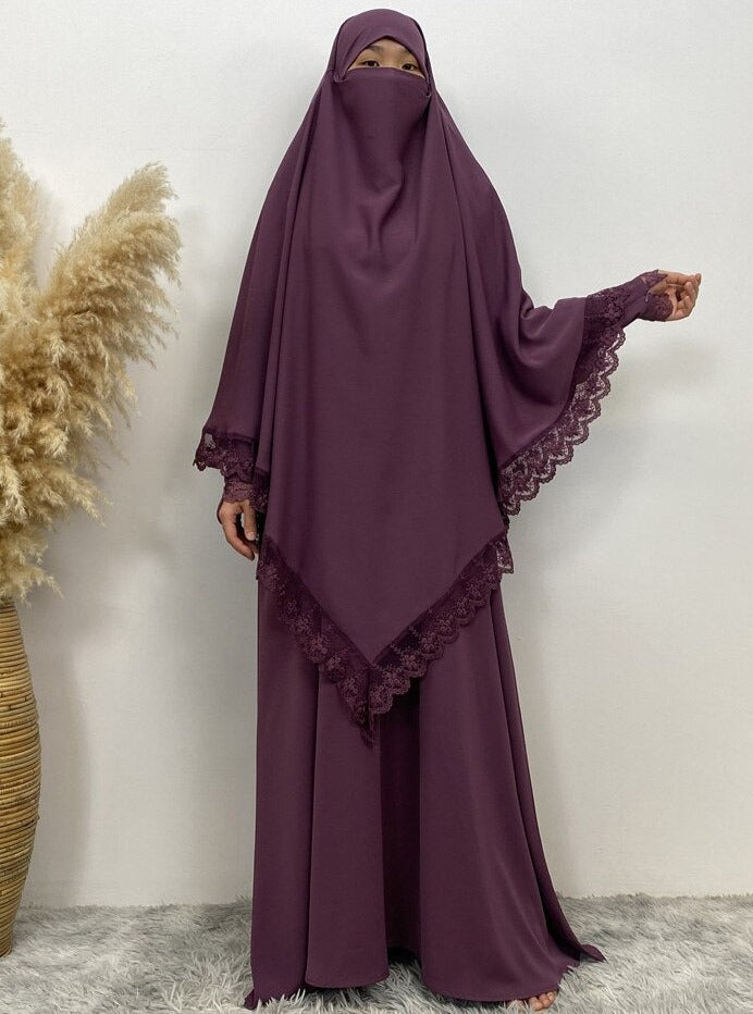 Seema Lace Jilbab set