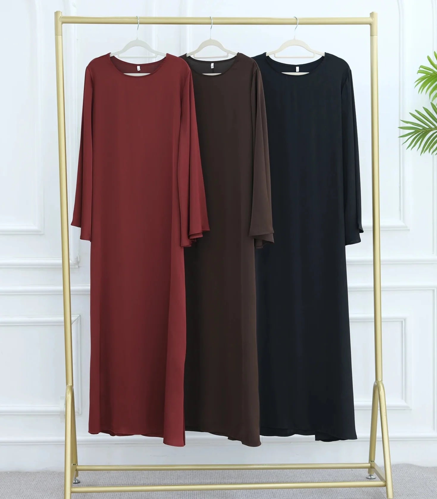 Eliana Satin Bell Sleeve Dress