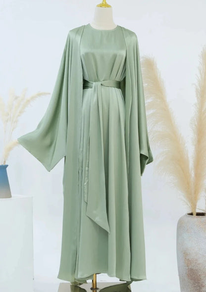 Lamiah Satin Abaya Set