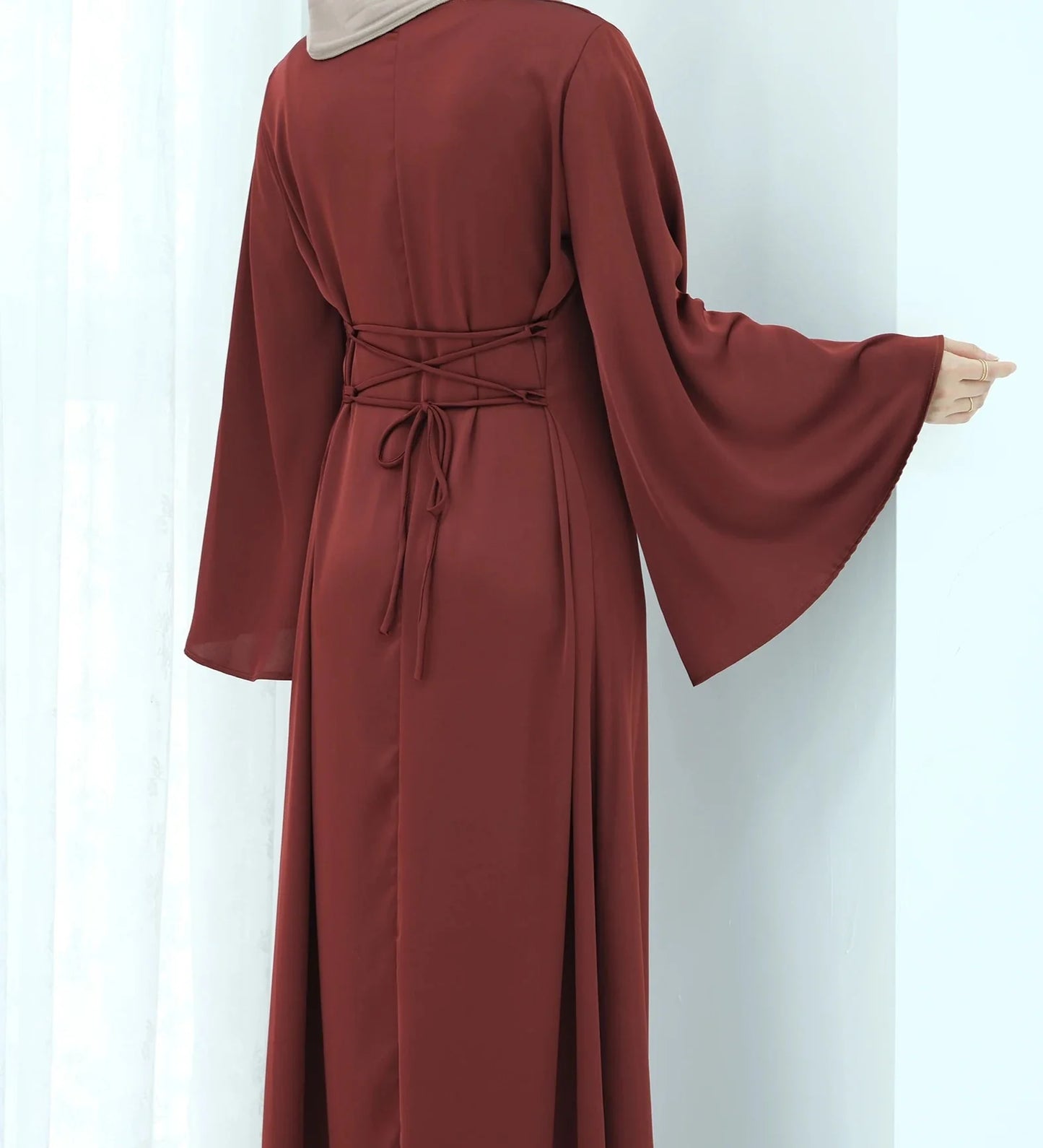 Eliana Satin Bell Sleeve Dress