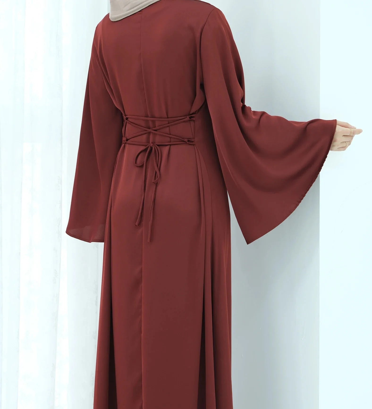 Eliana Satin Bell Sleeve Dress
