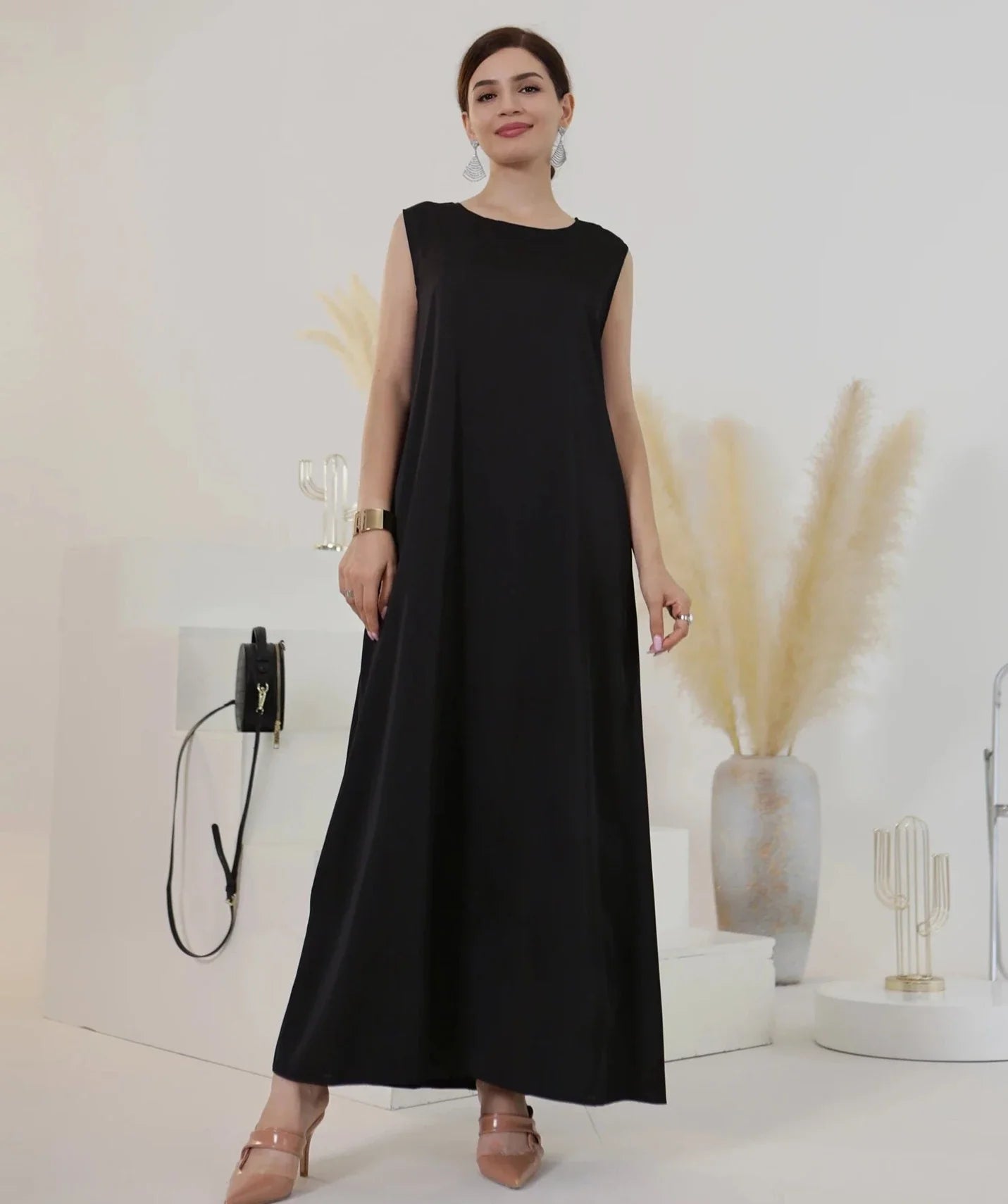 Satin Sleeveless Abaya Inner