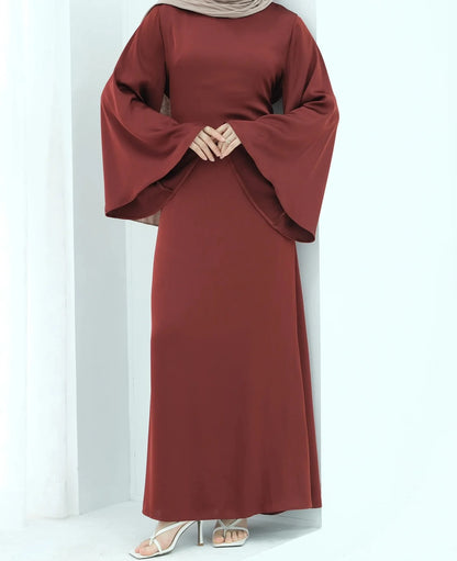 Eliana Satin Bell Sleeve Dress