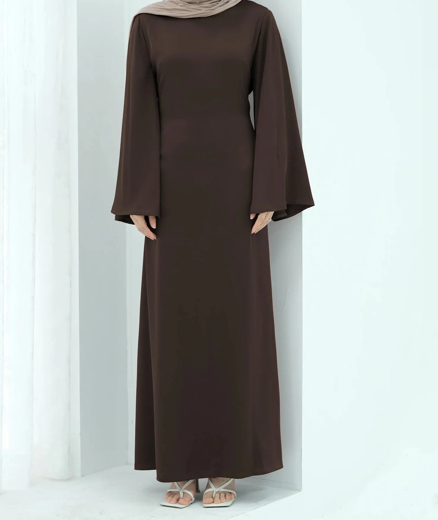 Eliana Satin Bell Sleeve Dress