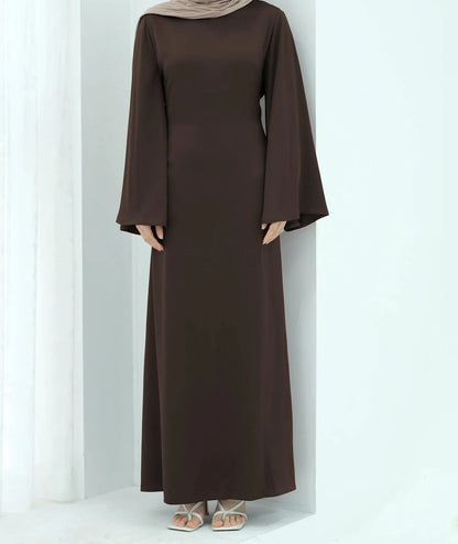 Eliana Satin Bell Sleeve Dress