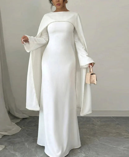 Yazira Pearl Cape Dress