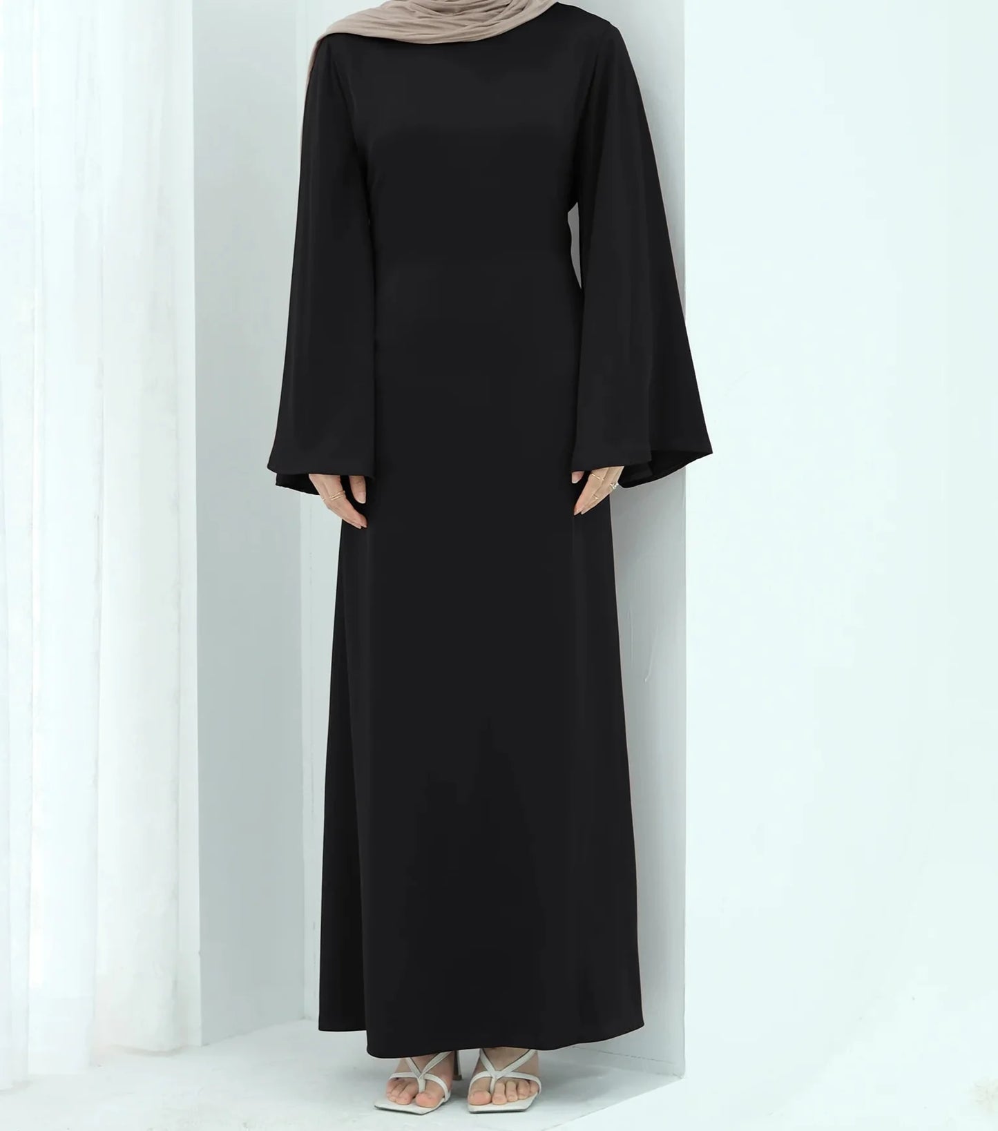 Eliana Satin Bell Sleeve Dress