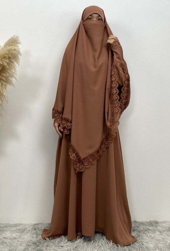 Seema Lace Jilbab set