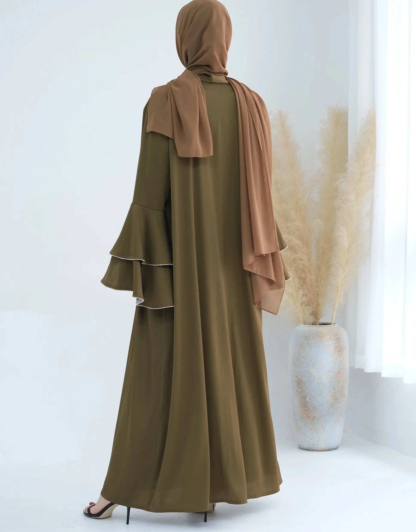 Humera Satin Abaya Set