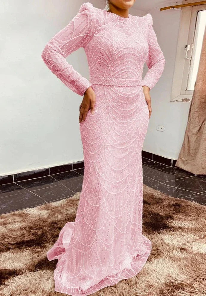Aarya Pearl Beaded Gown