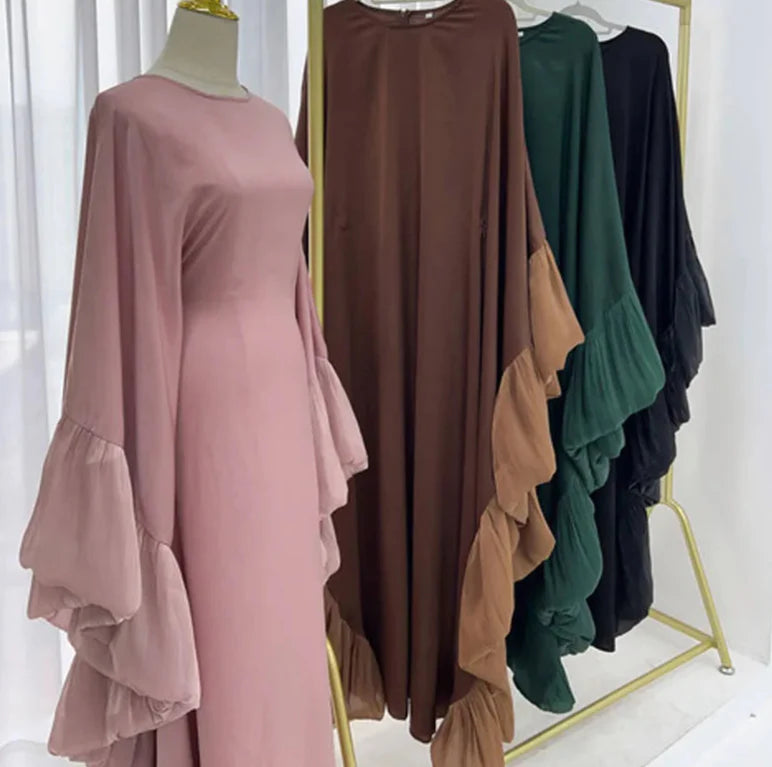 Amiha Frill Butterlfy Abaya- SOLD OUT