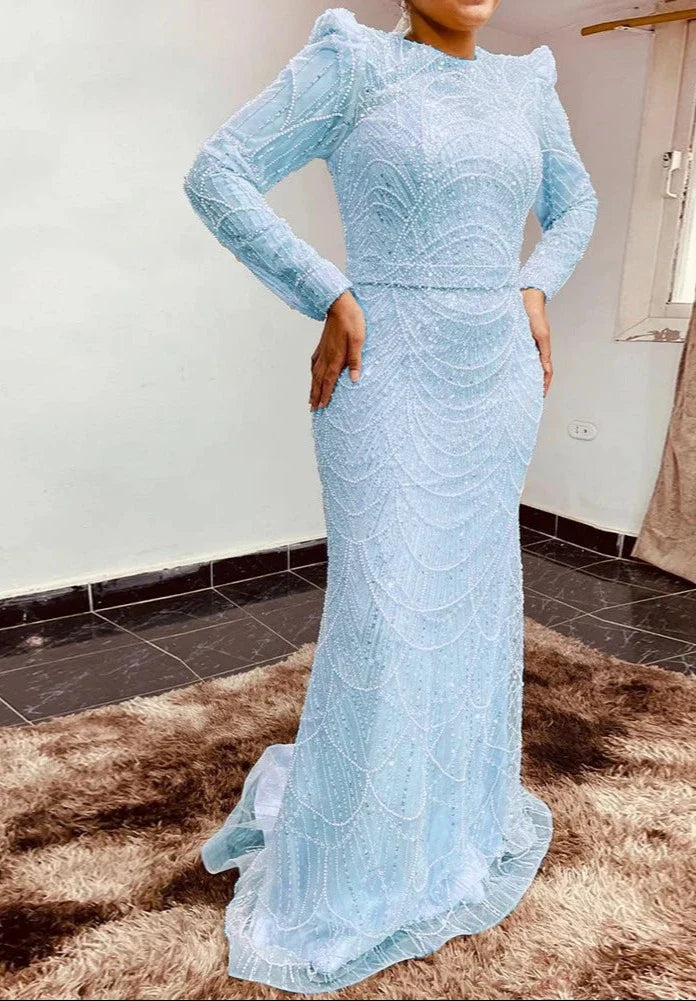 Aarya Pearl Beaded Gown