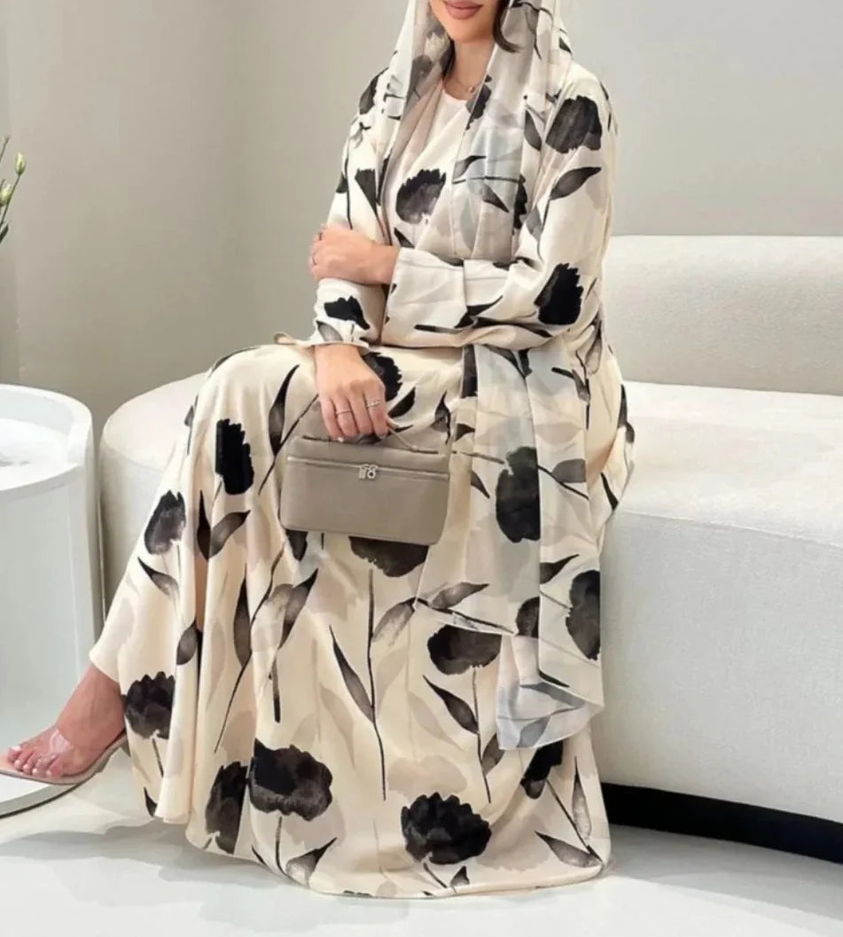 Resham Chiffon Abaya & Hijab