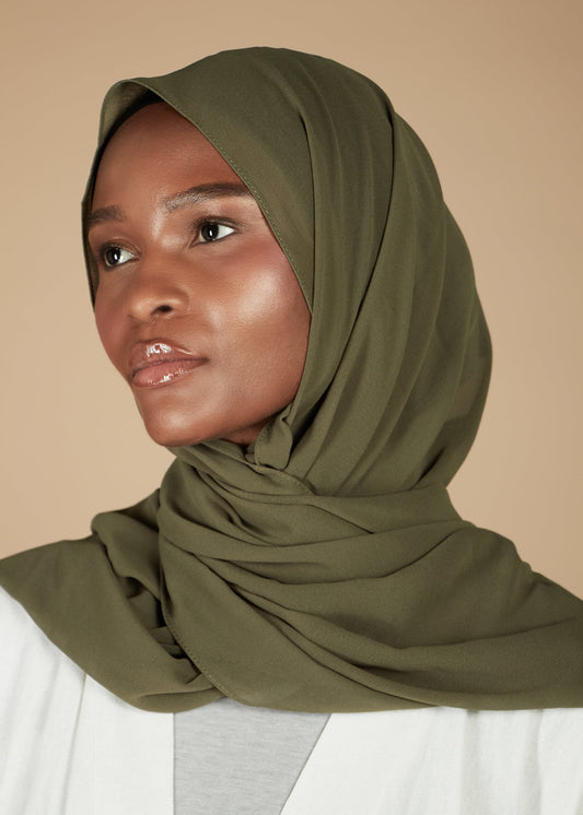 Sage Crepe Hijab - Final Sale