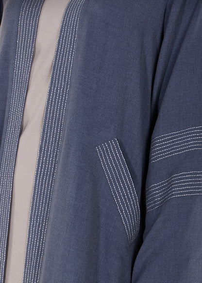 Sashiko Open Abaya - Final Sale