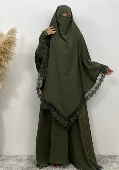 Seema Lace Jilbab set