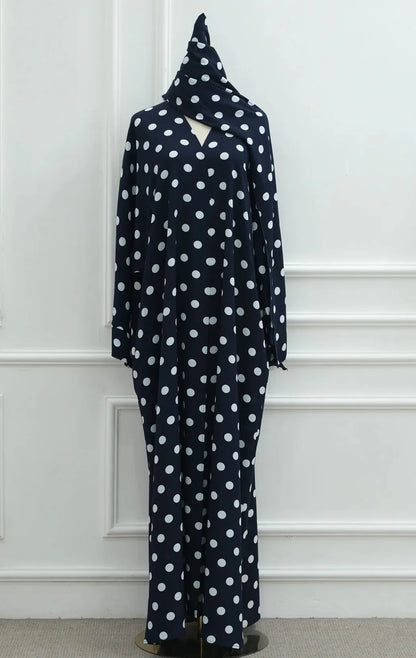 Reeah Polkadot Abaya Set