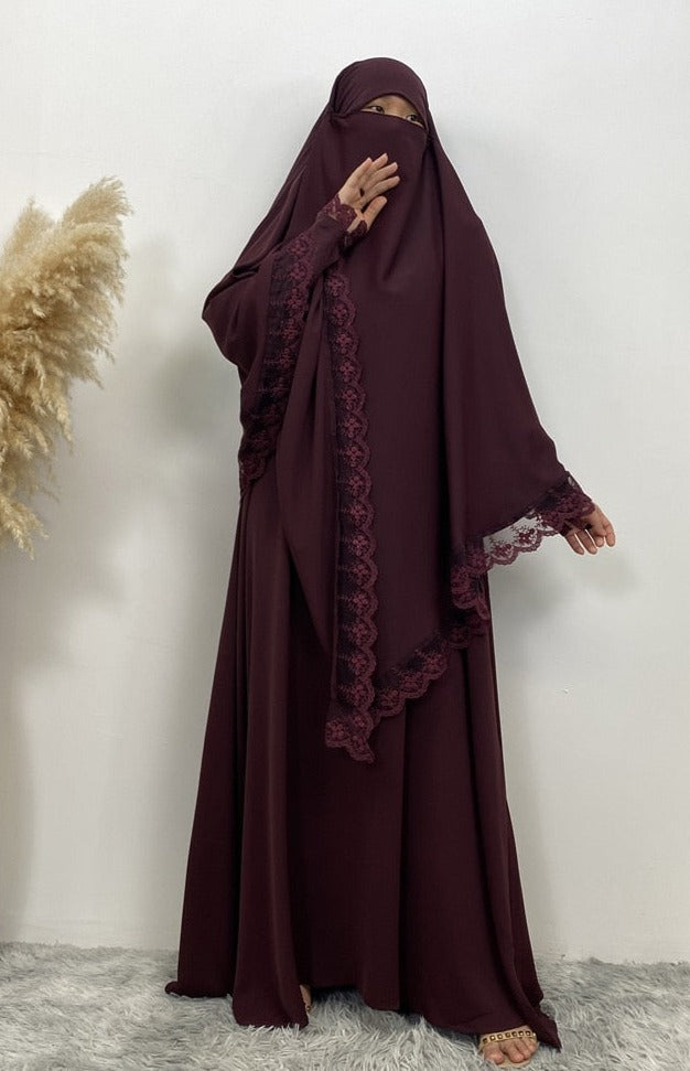 Seema Lace Jilbab set
