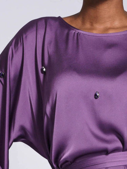Nina Beaded Satin Abaya