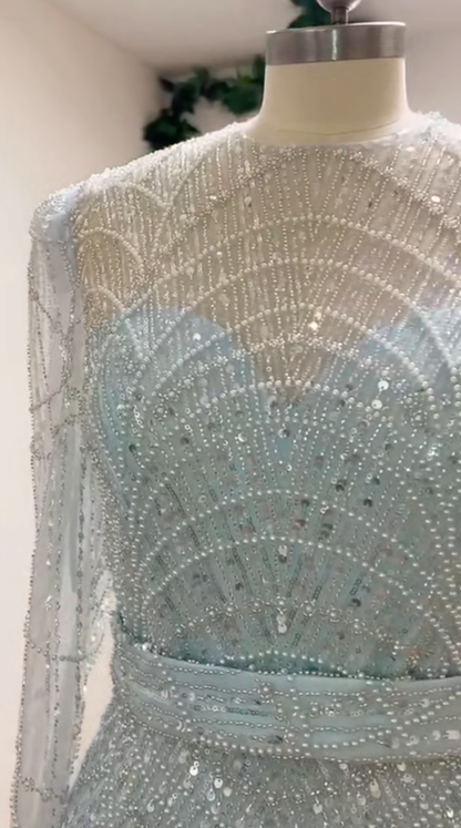 Aarya Pearl Beaded Gown