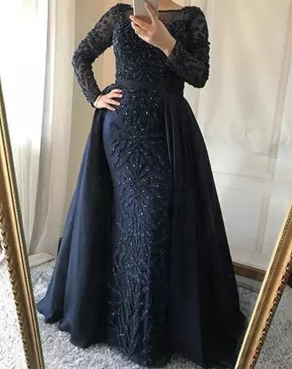 Noor-Beaded Evening Gown