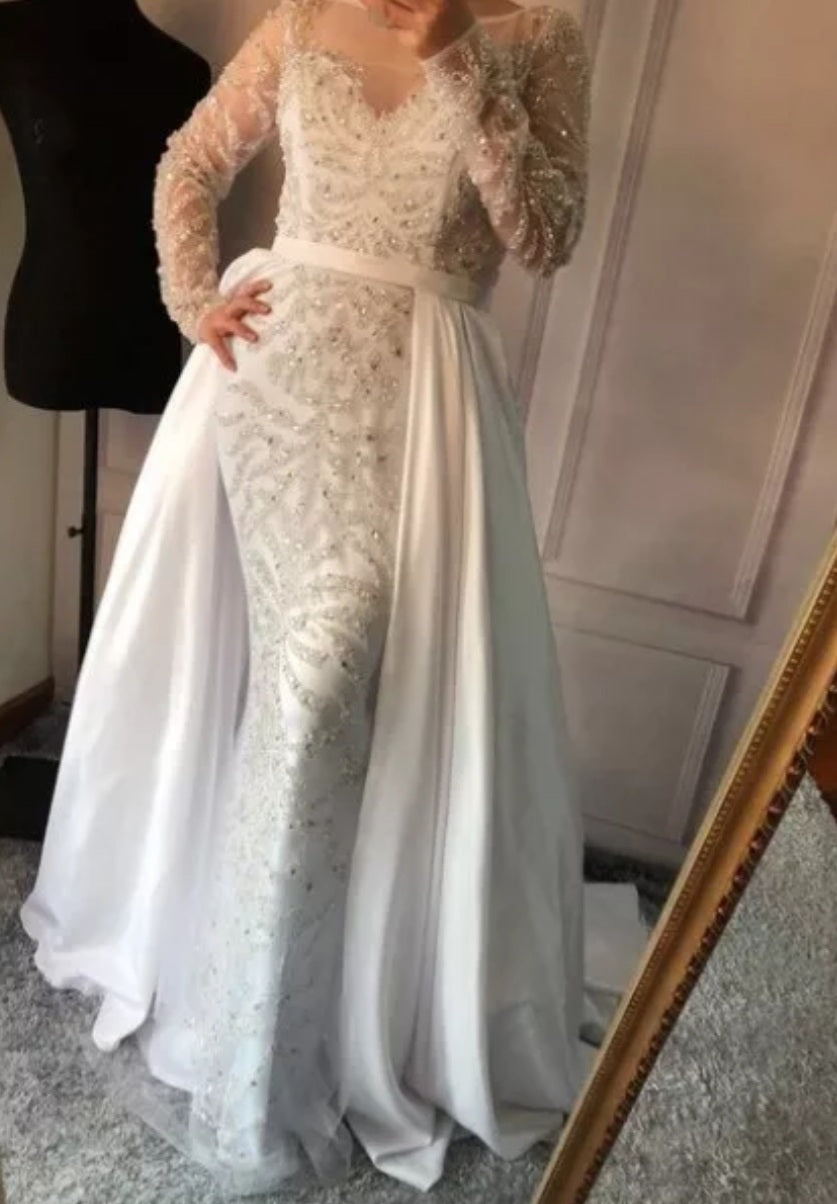 Noor-Beaded Evening Gown
