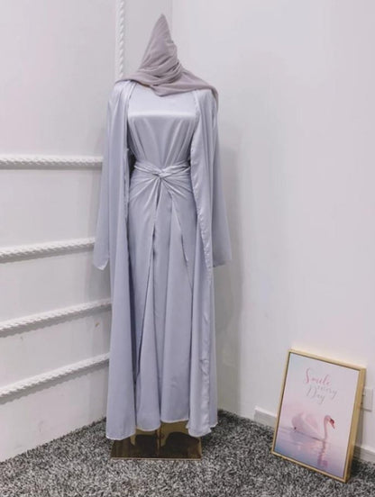 Leena Satin Abaya Set