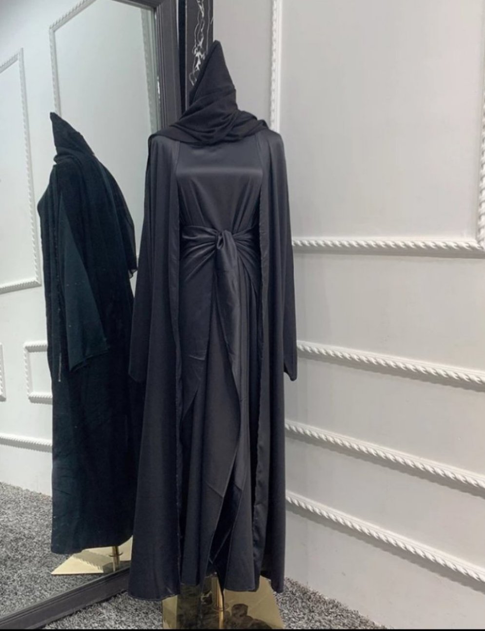 Leena Satin Abaya Set