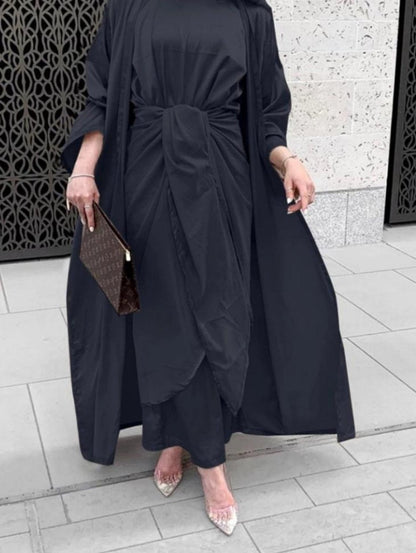 Leena Satin Abaya Set