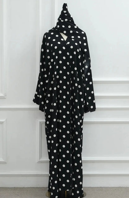 Reeah Polkadot Abaya Set