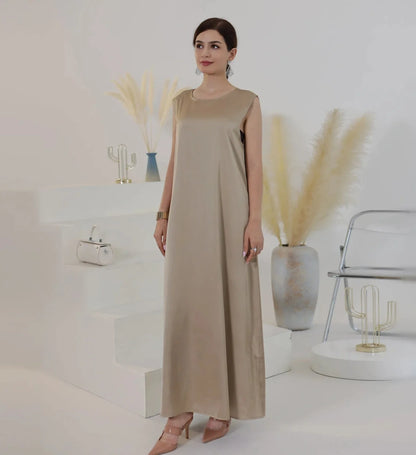 Satin Sleeveless Abaya Inner