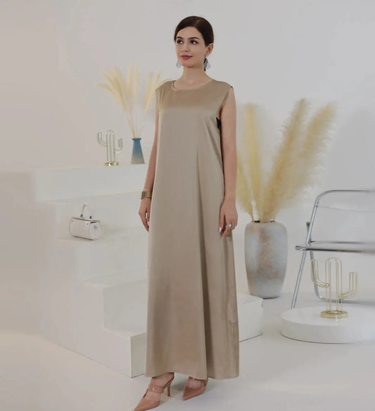 Satin Sleeveless Abaya Inner