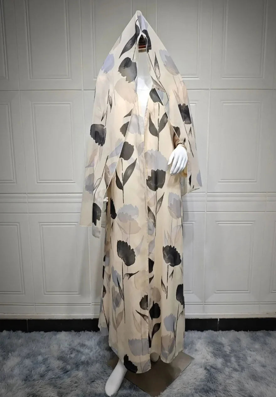 Resham Chiffon Abaya & Hijab