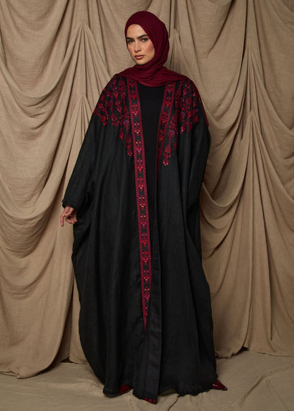 Tatreez Open Abaya - Final Sale