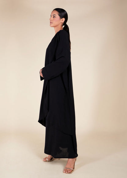 Crossover Abaya Black - Final Sale