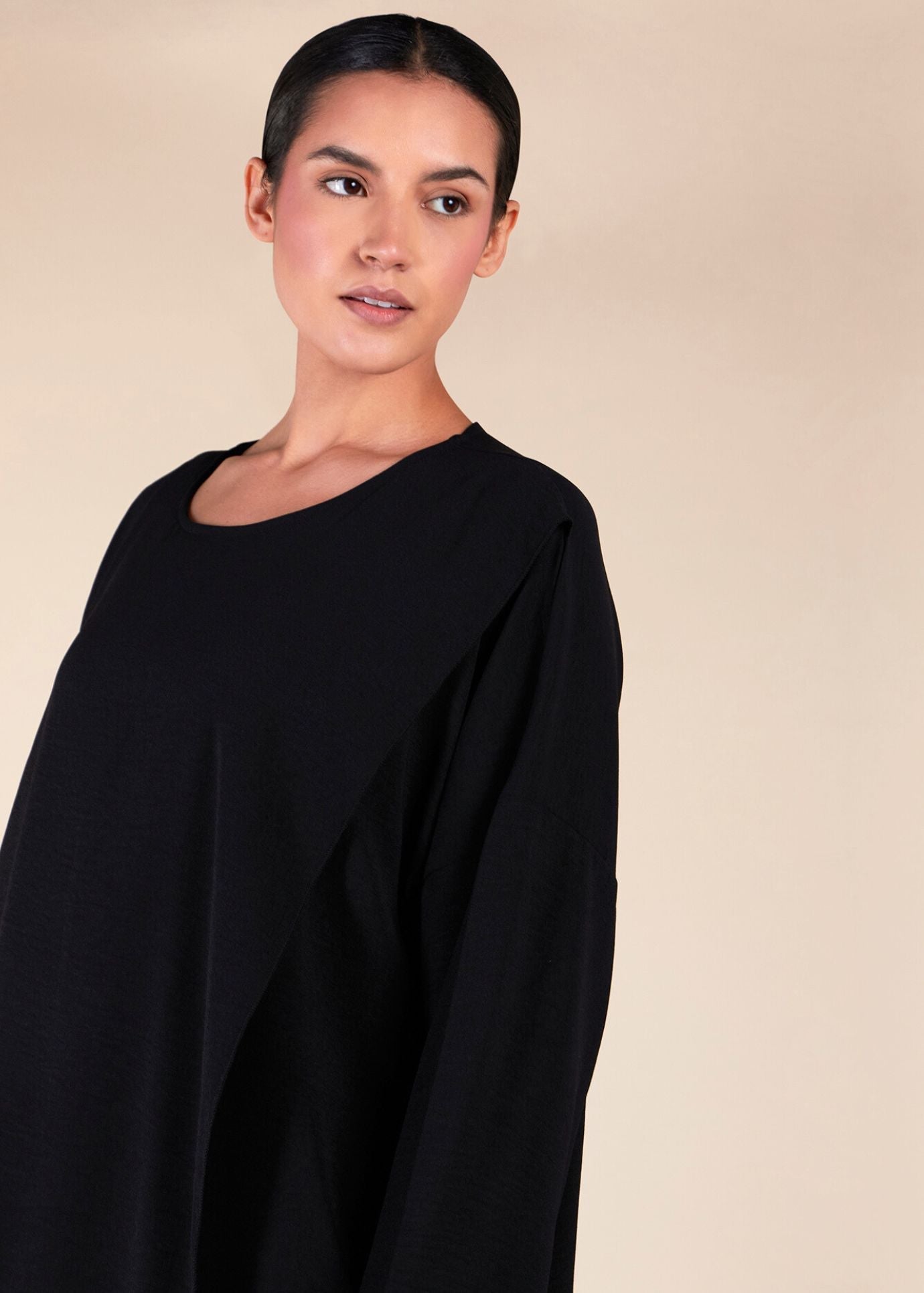 Crossover Abaya Black - Final Sale