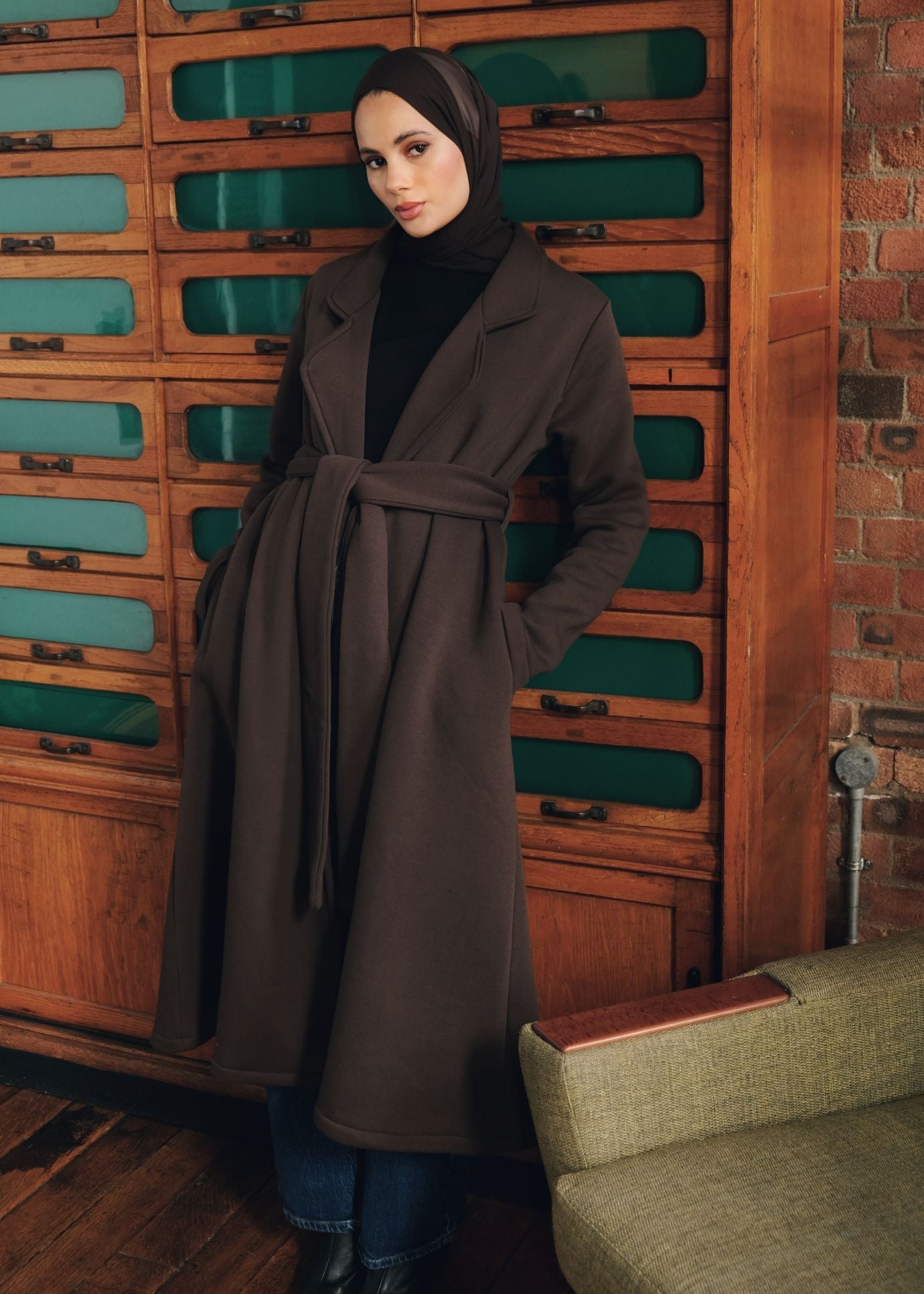Mara Coat Dark Brown - Final Sale
