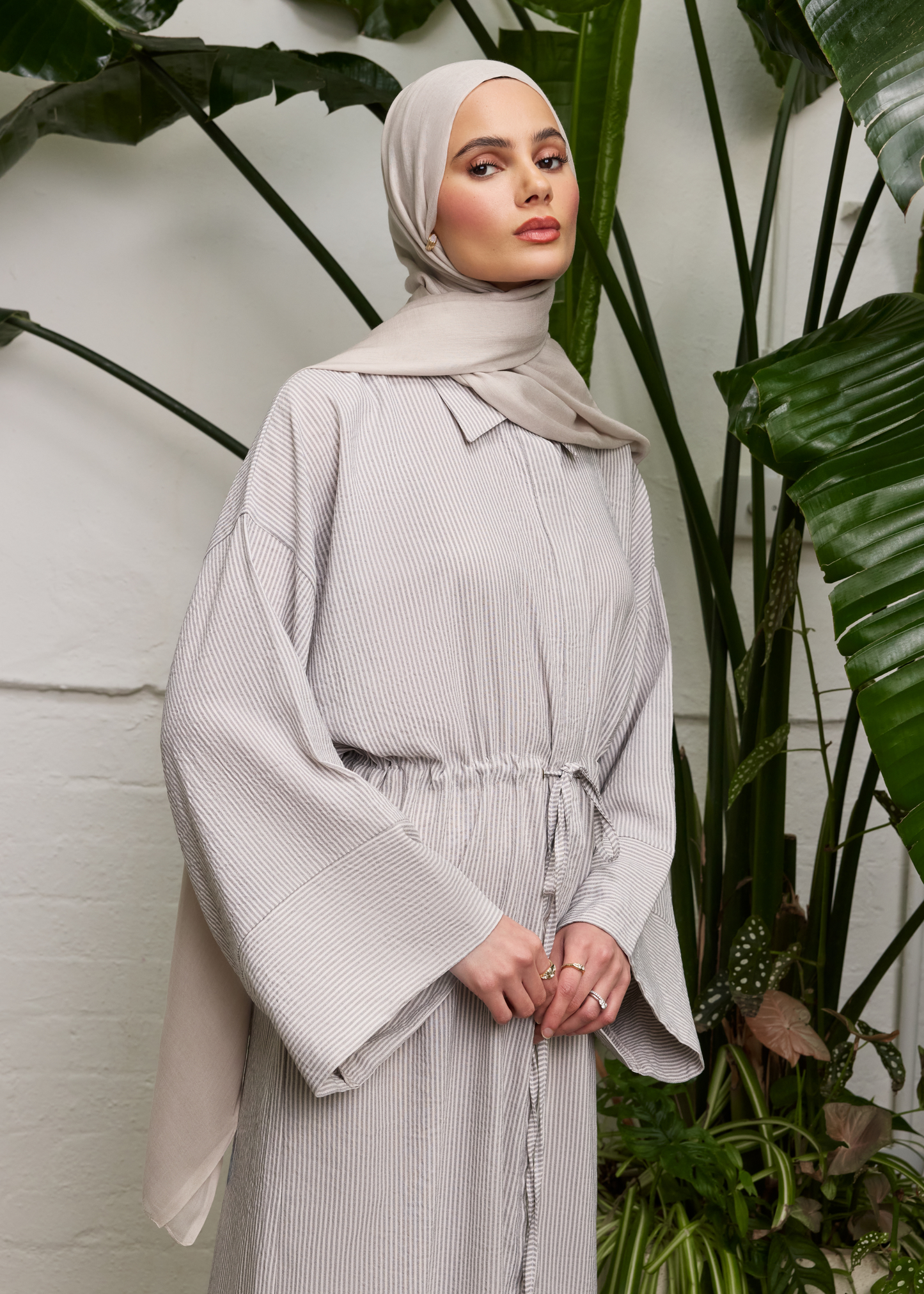 Cool Grey Drawstring Maxi - Final Sale