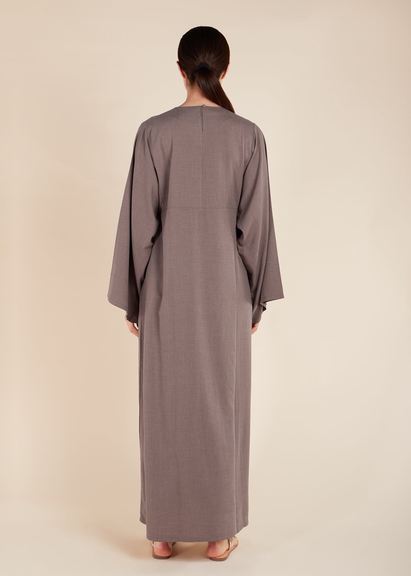 Simple Seam Abaya Coffee - Final Sale