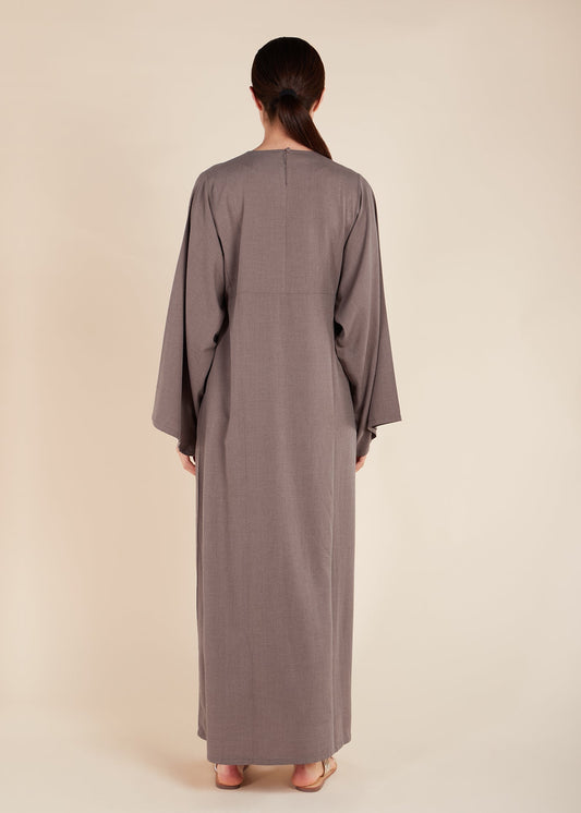 Simple Seam Abaya Coffee - Final Sale