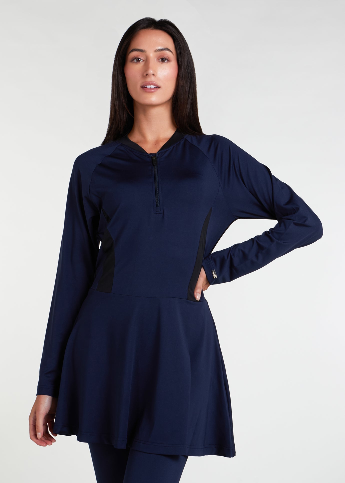 Skirted Swim Top Navy - Final Sale