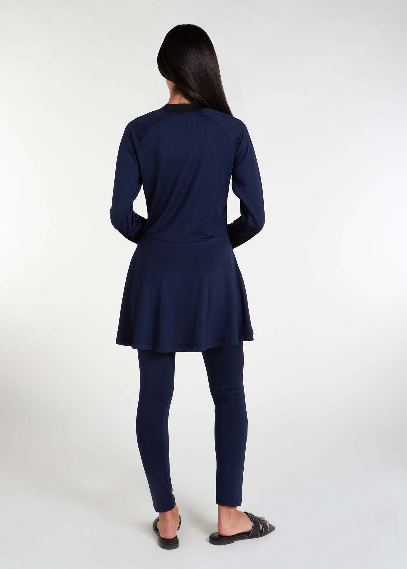Skirted Swim Top Navy - Final Sale