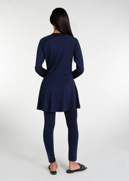 Skirted Swim Top Navy - Final Sale