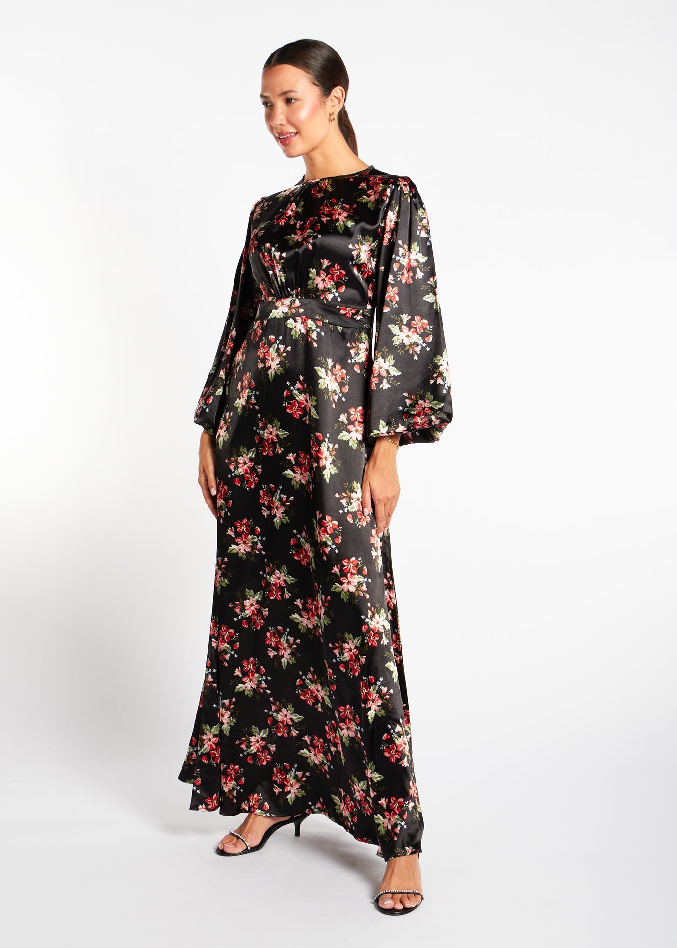 Soft Satin Floral Maxi - Final Sale